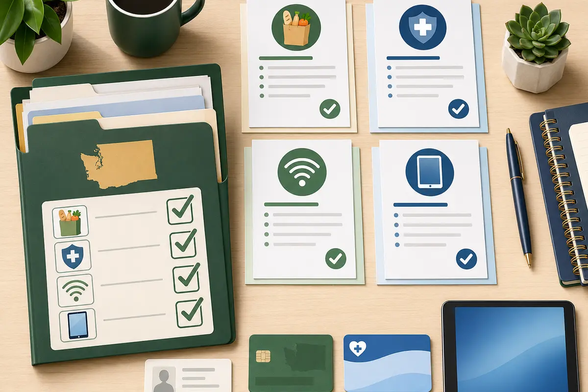 Eligibility documents for SNAP, Medicaid, Lifeline, and tablet assistance in Washington